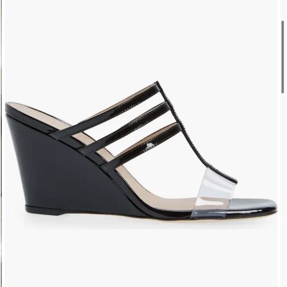 Stuart Weitzman Deco 85 Wedge‎ Sandal Size 6.5 - Picture 1 of 11